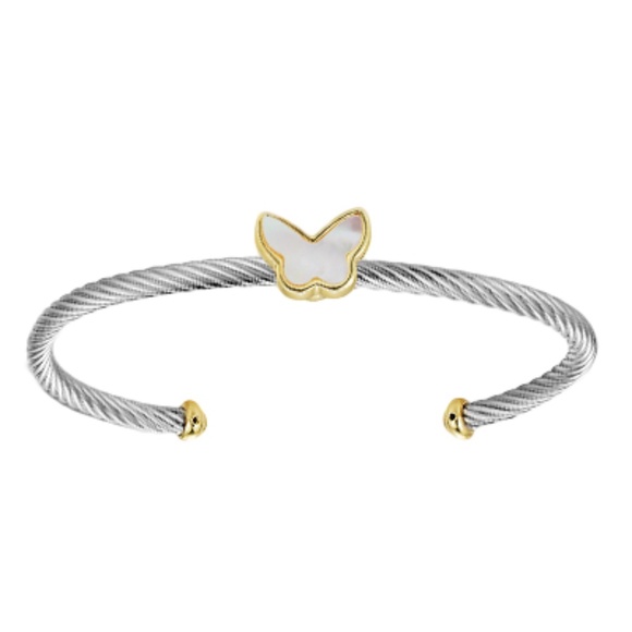 Butterfly & Cable Cuff - Picture 1 of 2